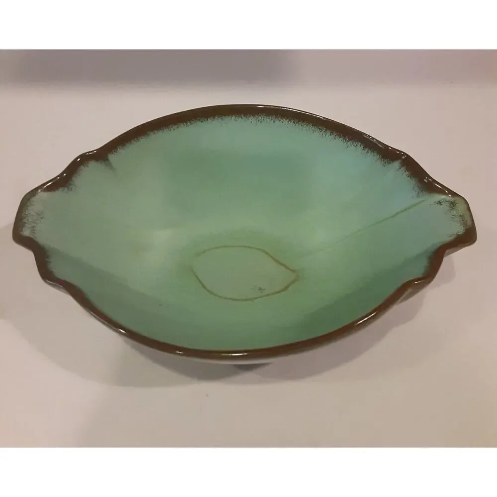 Vintage Frankoma Pottery #201 Bowl Prairie Green